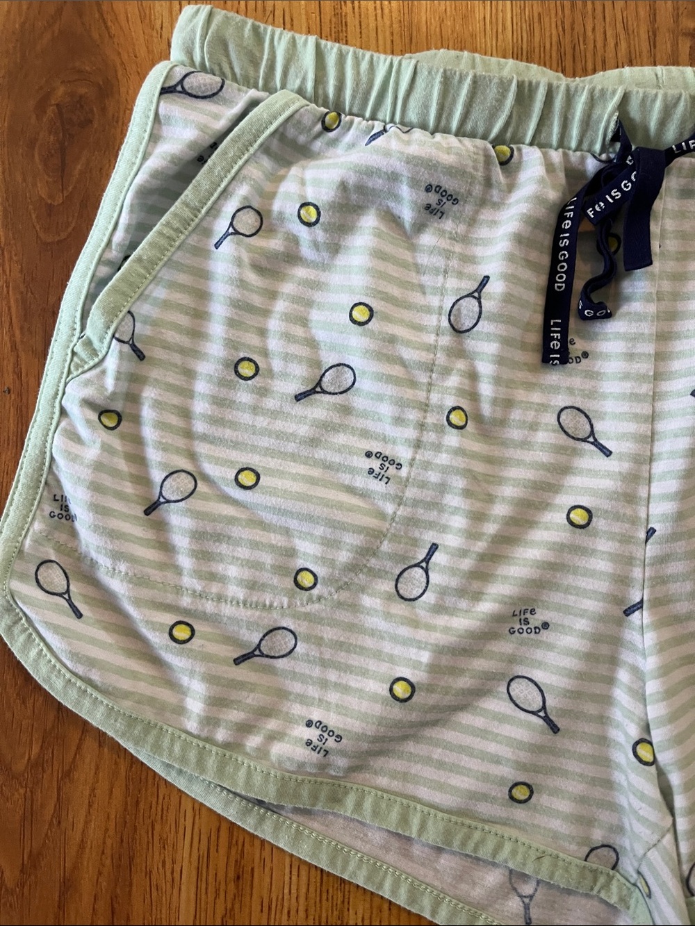Life is Good Tennis or Pickleball Sleep Shorts Size L - Picture 2 of 5